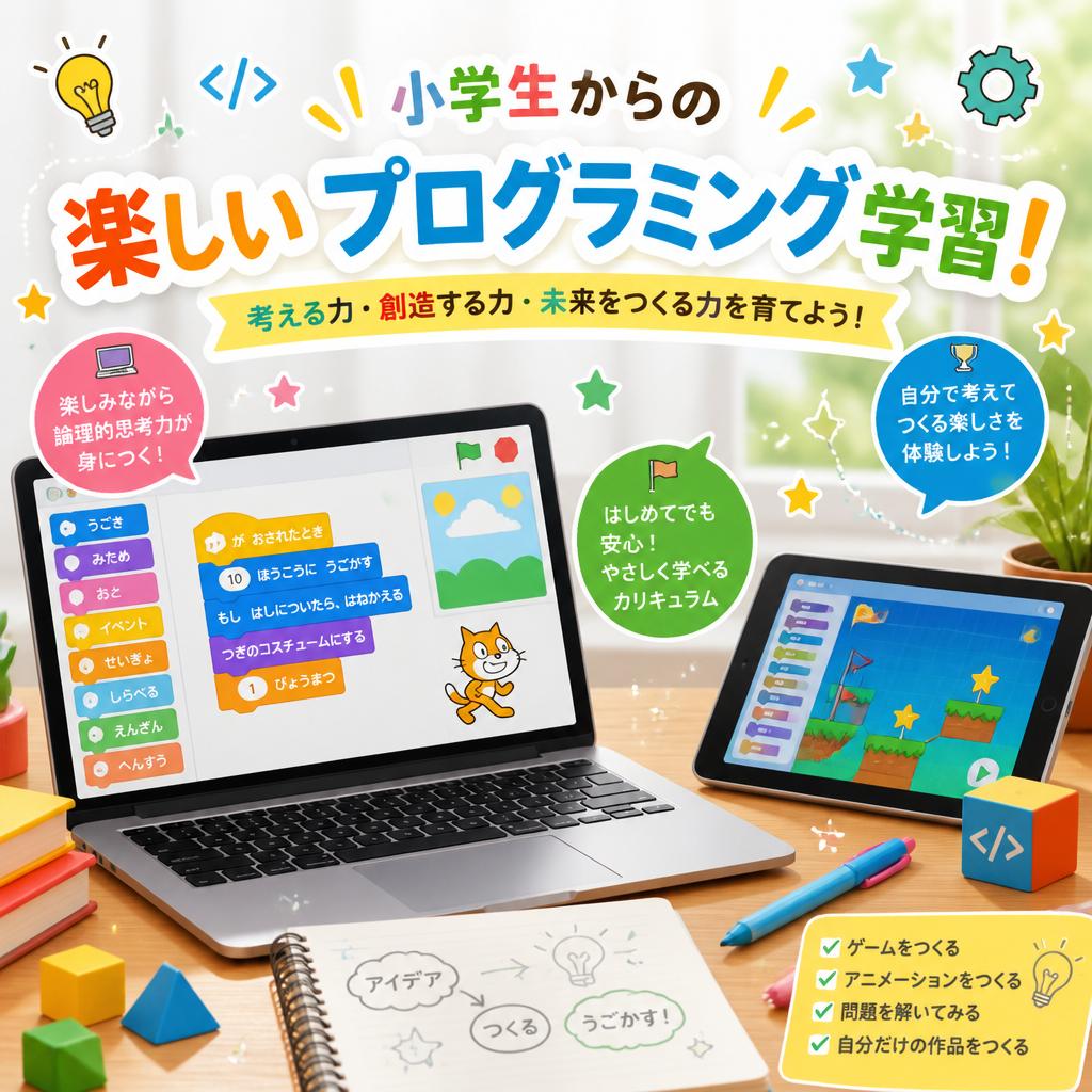 小学生からの楽しいプログラミング学習！
