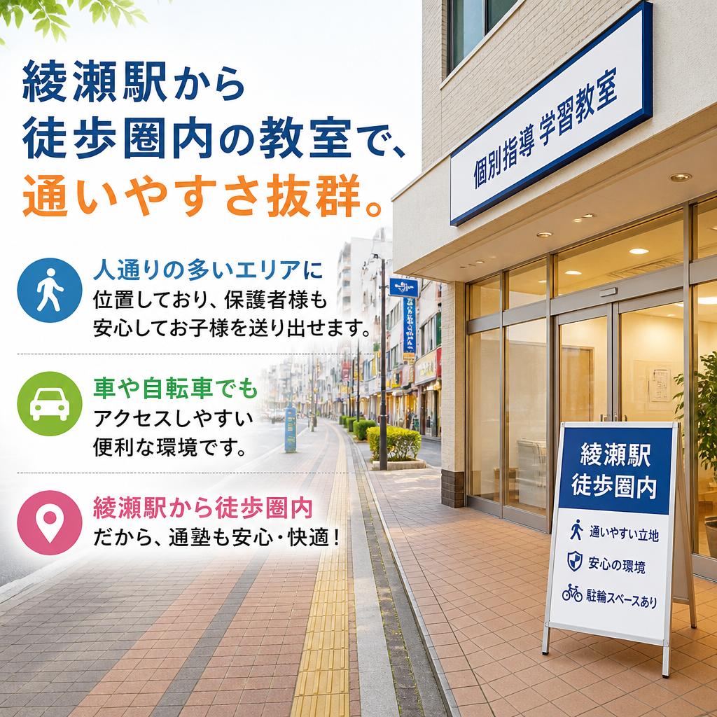 保護者の方も安心の立地
