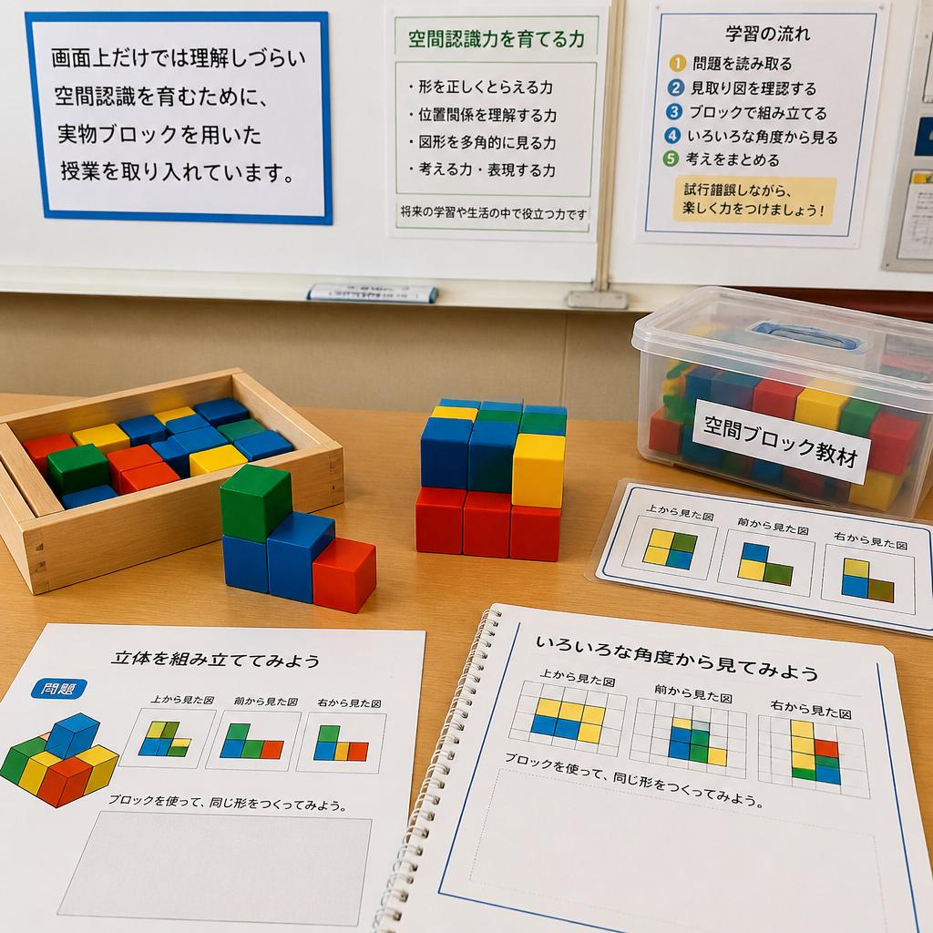 実物ブロックを使った指導