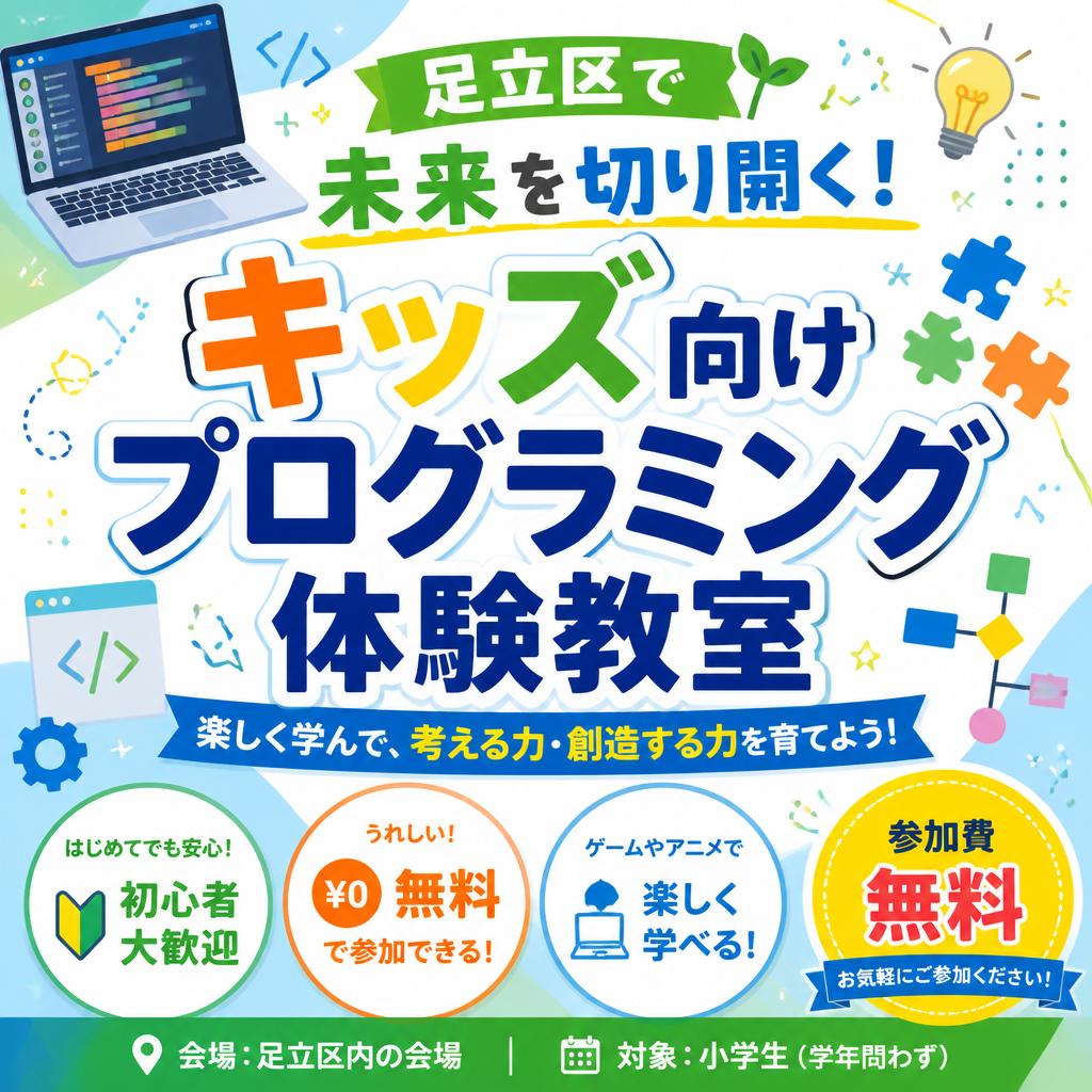 足立区で未来を切り開く！キッズ向け無料プログラミング体験教室