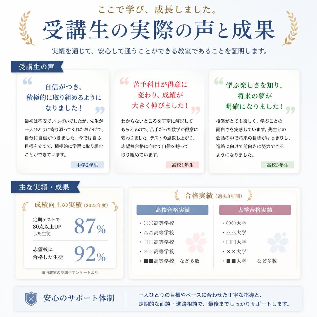 4. 受講生の声と成功体験