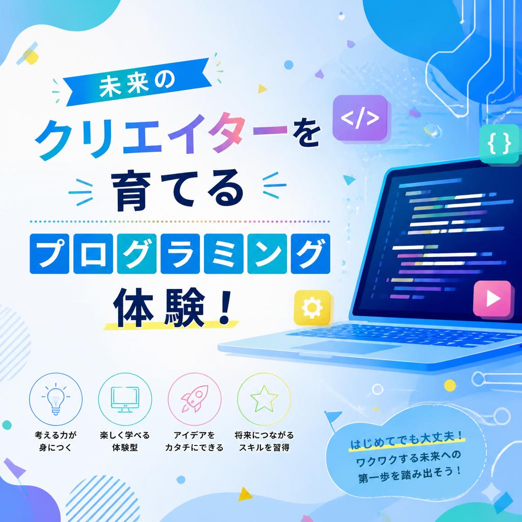未来のクリエイターを育てるプログラミング体験！