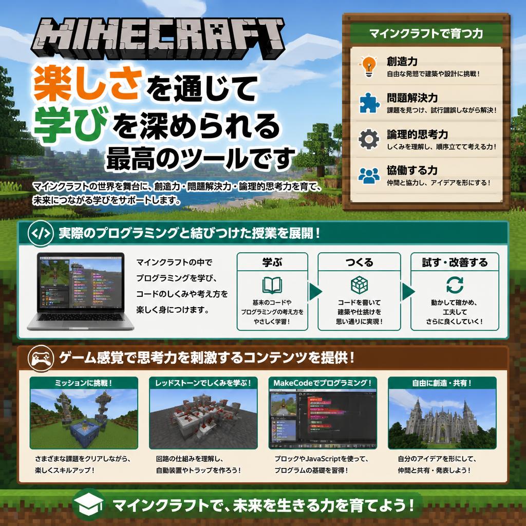 マインクラフトを活用した学び
