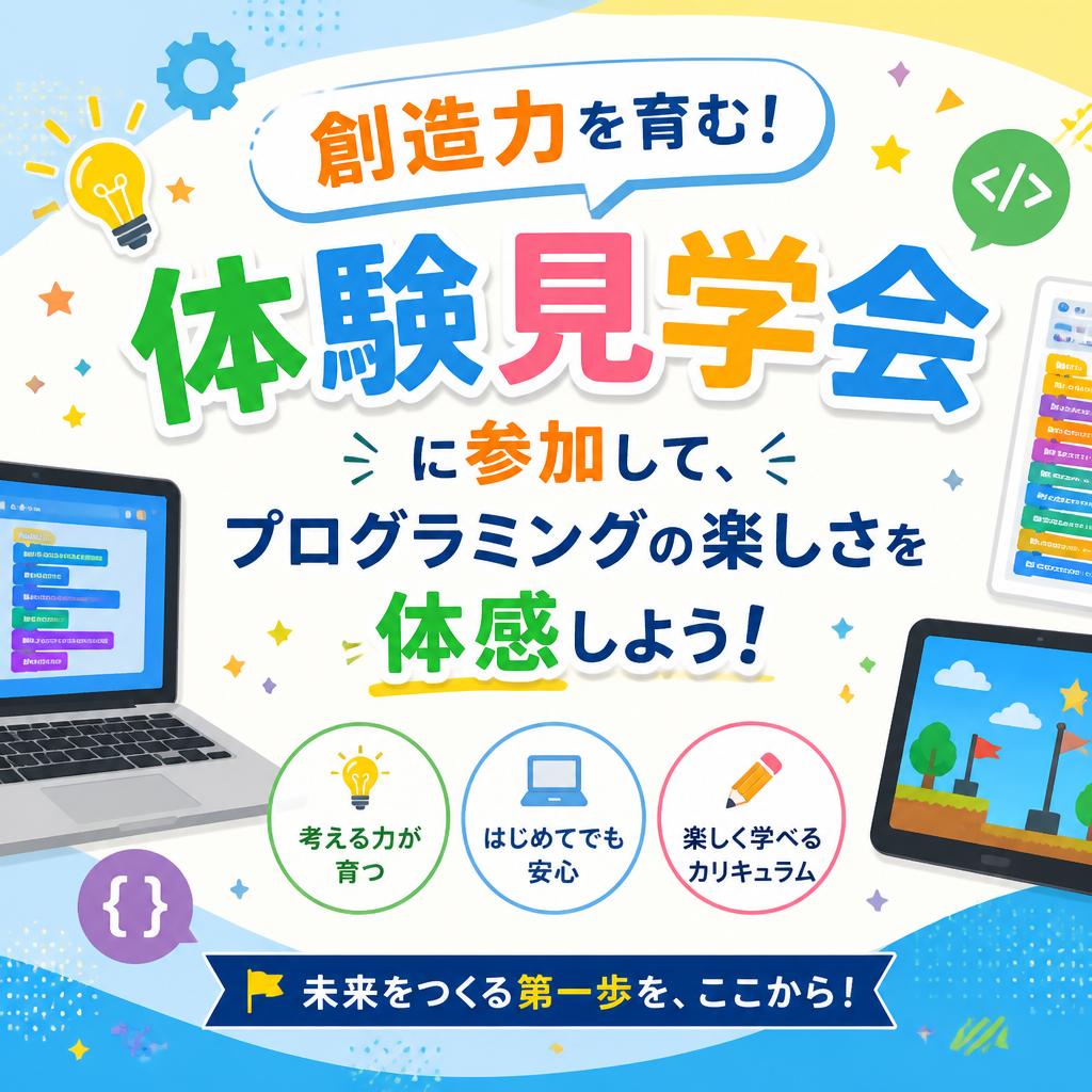 創造力を育む！体験見学会に参加して、プログラミングの楽しさを体感しよう！