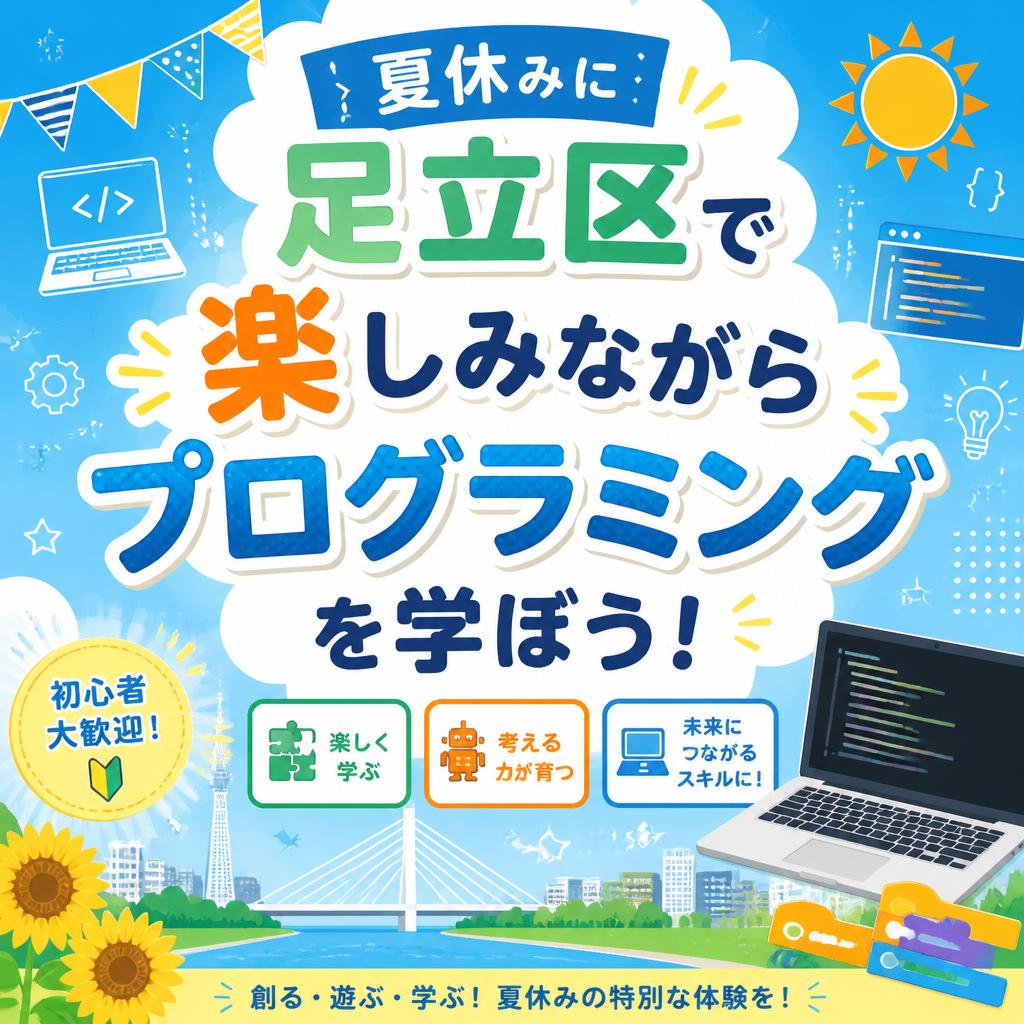 夏休みに足立区で楽しみながらプログラミングを学ぼう！