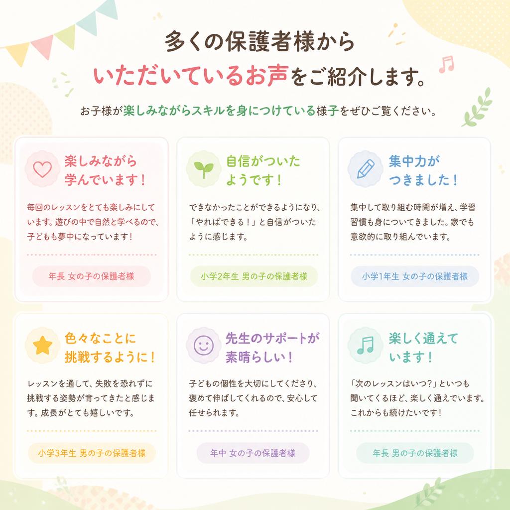 保護者の方々の声